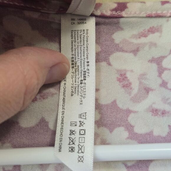 FLORA NIKROOZ Medium Knit Flora Printed Wrap Short Robe Kimono Lace Trim Sleeve - Picture 5 of 7